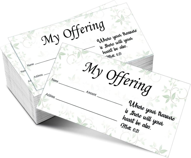 Eaasty 200 Pieces Church Offering Envelopes My Offering Bill Size Envelope Church Tithe Envelopes for Donations, Religious Occasions(Offering Style) - Image 1